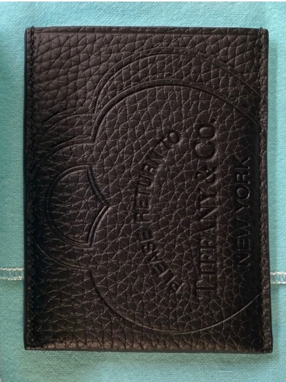 Tiffany & Co. Return to Tiffany Black Leather Card Case – New in Box